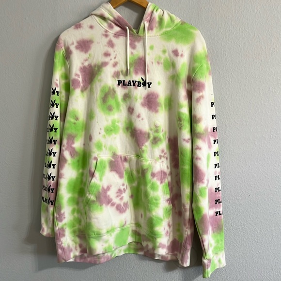 PacSun Sweaters - NWT PacSun X Playboy Tie Dye Logo Hoodie